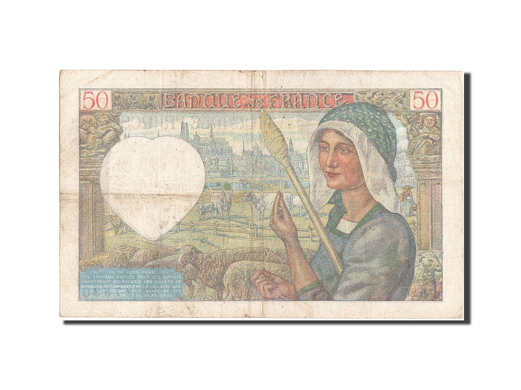 Francia, 50 Francs, 50 F 1940-1942 ''Jacques Coeur'', 1940, KM:93, 1940-09-26...