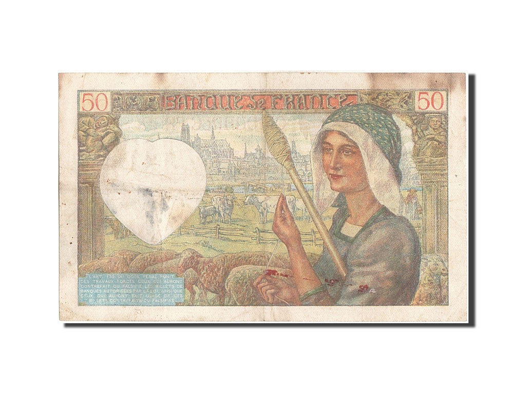 Francia, 50 Francs, 50 F 1940-1942 ''Jacques Coeur'', 1941, KM:93, 1941-12-18...