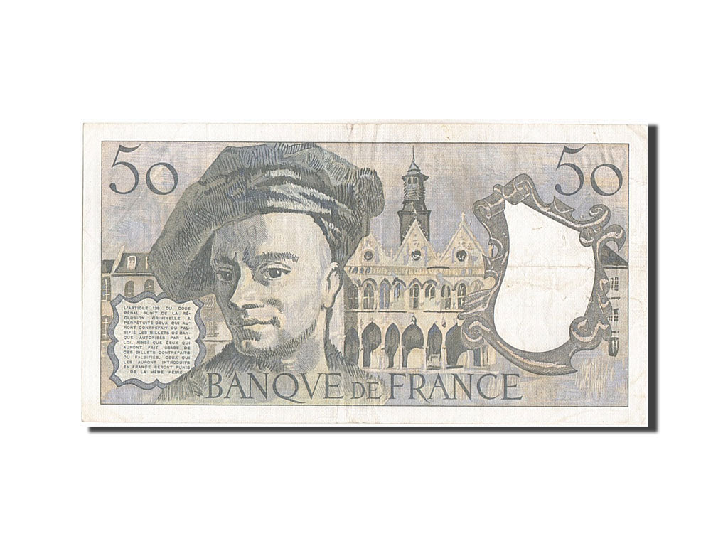 France, 50 Francs, 50 F 1976-1992 ''Quentin de La Tour'', 1976, KM #152a,...