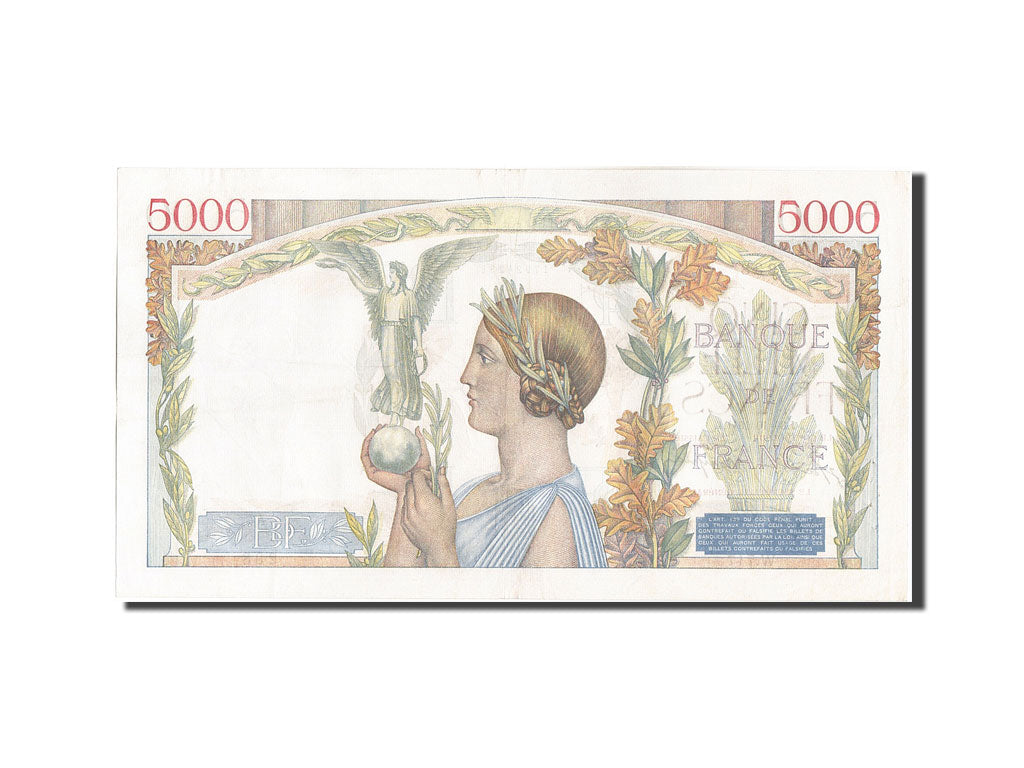Banknot, Francja, 5000 Francs, Victoire, 1941, 1941-10-30, AU(50-53)