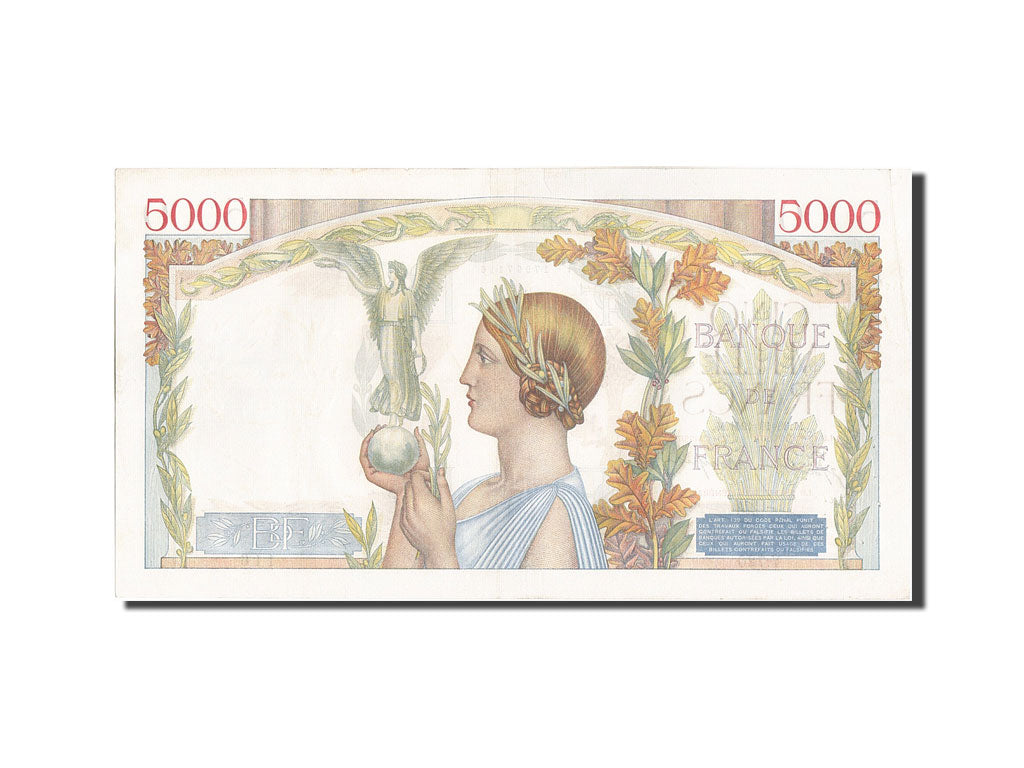 Francia, 5000 Francs, 5 000 F 1934-1944 ''Victoire'', 1941, KM:97c, 1941-10-3...