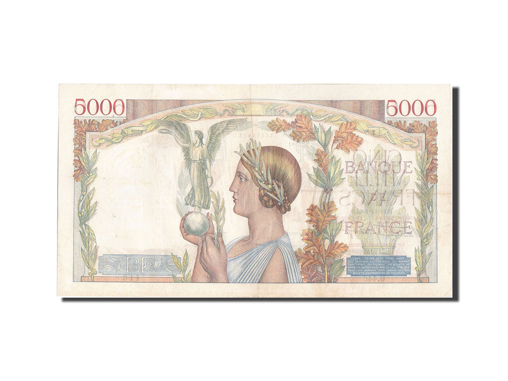 Billete, Francia, 5000 Francs, 5 000 F 1934-1944 ''Victoire'', 1940, 1940-12-19