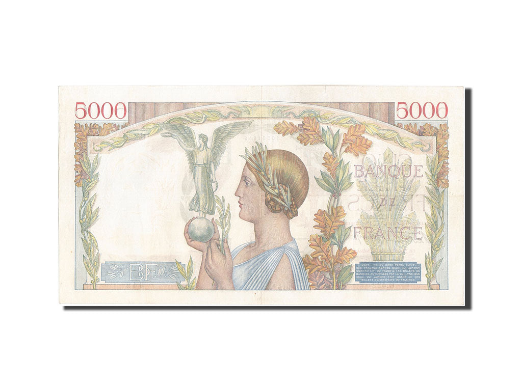 France, 5000 Francs, 5 000 F 1934-1944 ''Victoire'', 1940, KM #97a, 1940-12-12,.