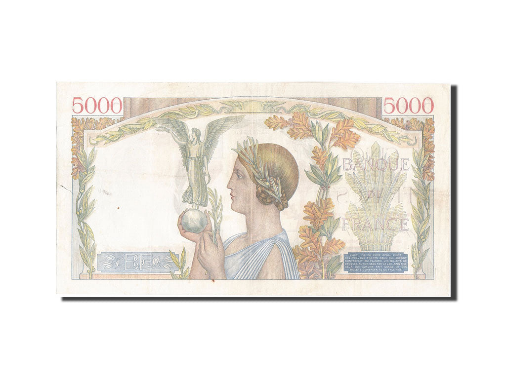 Billet, France, 5000 Francs, 5 000 F 1934-1944 ''Victoire'', 1942, 1942-04-02