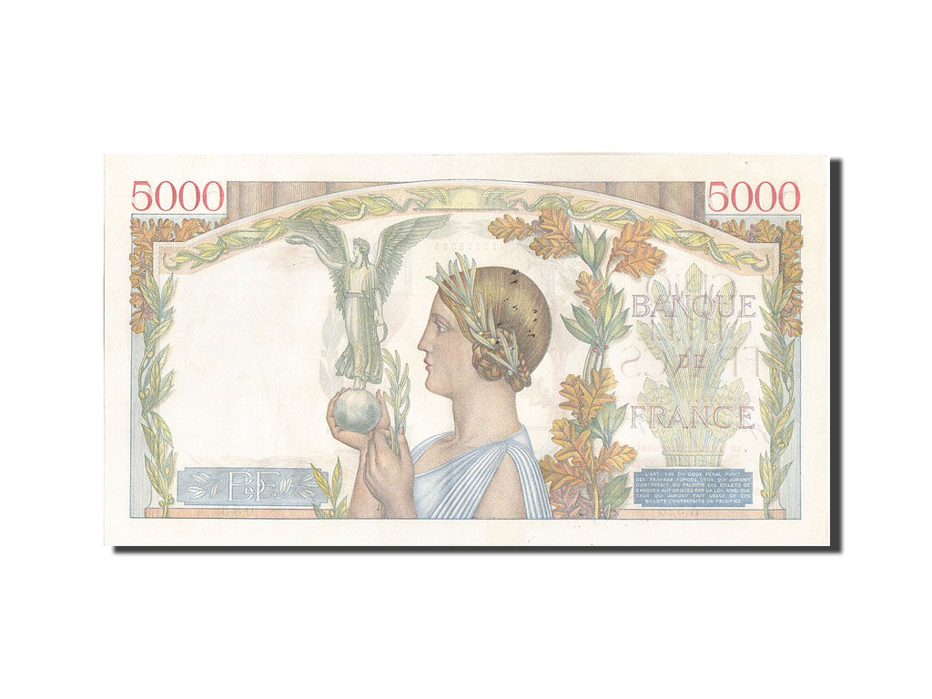 Banknote, France, 5000 Francs, 5 000 F 1934-1944 ''Victoire'', 1941, 1941-04-24