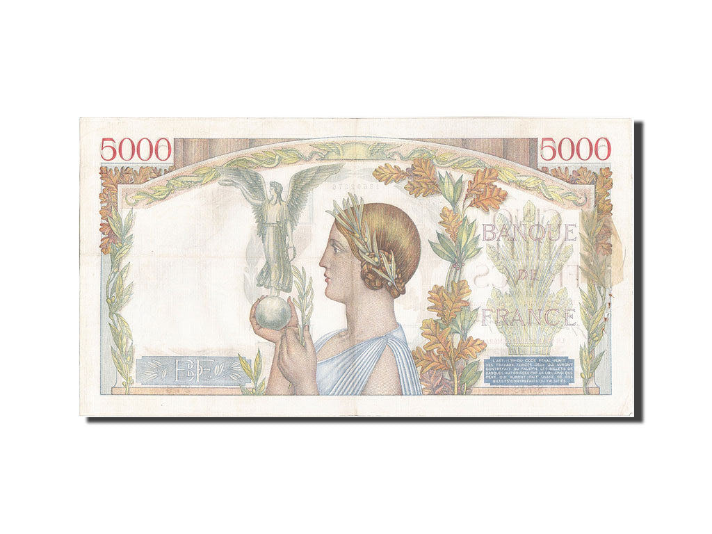 France, 5000 Francs, 5 000 F 1934-1944 ''Victoire'', 1941, KM #97c, 1941-11-13,.