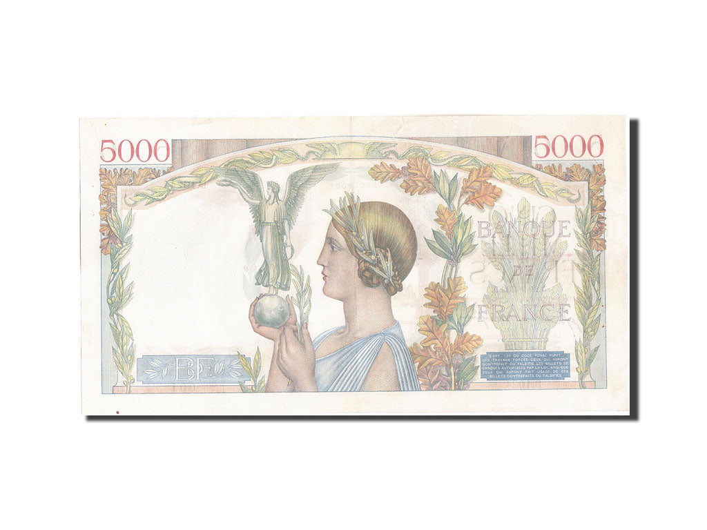 Banknote, France, 5000 Francs, 5 000 F 1934-1944 ''Victoire'', 1942, 1942-09-24