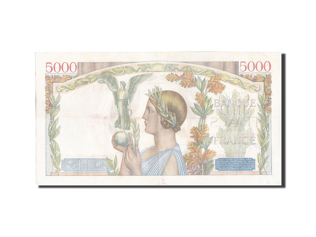 Banknote, France, 5000 Francs, 5 000 F 1934-1944 ''Victoire'', 1942, 1942-09-24