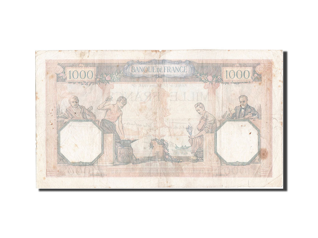 Francia, 1000 Francs, 1 000 F 1927-1940 ''Cérès et Mercure'', 1938, KM:90c,...
