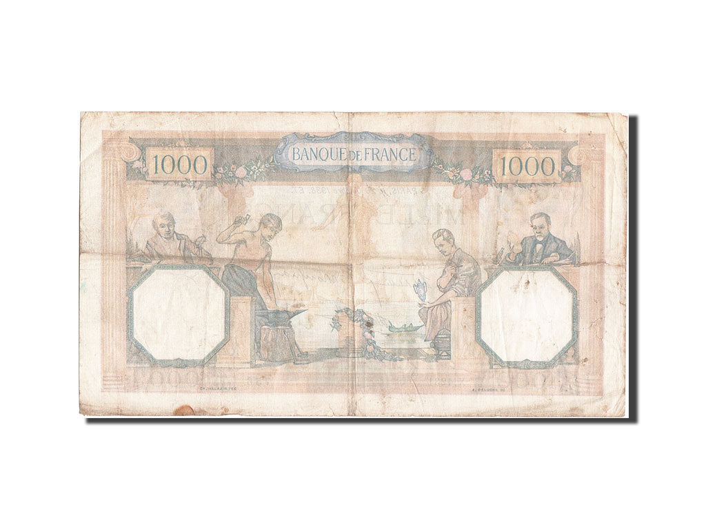 Banknot, Francja, 1000 Francs, Cérès et Mercure, 1938, 1938-10-20, VF(30-35)