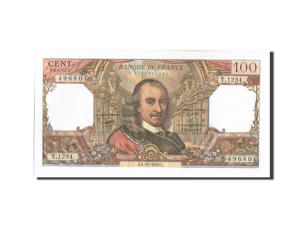 Billete, Francia, 100 Francs, 100 F 1964-1979 ''Corneille'', 1978, 1978-11-02