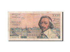 France, 1000 Francs, 1 000 F 1953-1957 ''Richelieu'', 1955, KM #134a,...