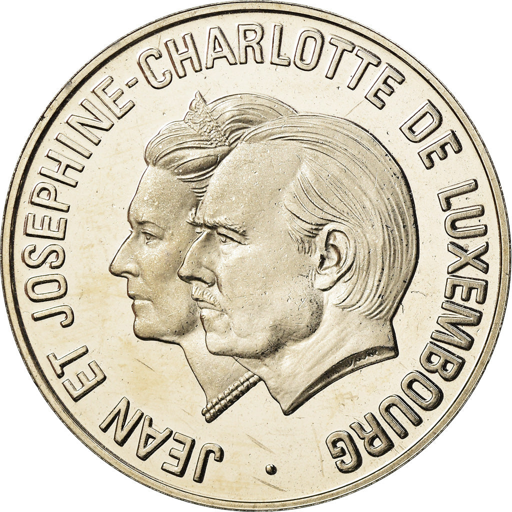 Luxembourg, Token, 5 Ecu, Jean et Joséphine-Charlotte, 1995, MS(64), Silver