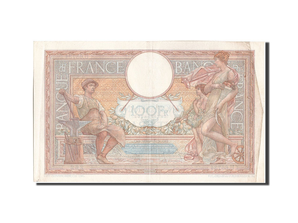 Banknote, France, 100 Francs, 100 F 1908-1939 ''Luc Olivier Merson'', 1939