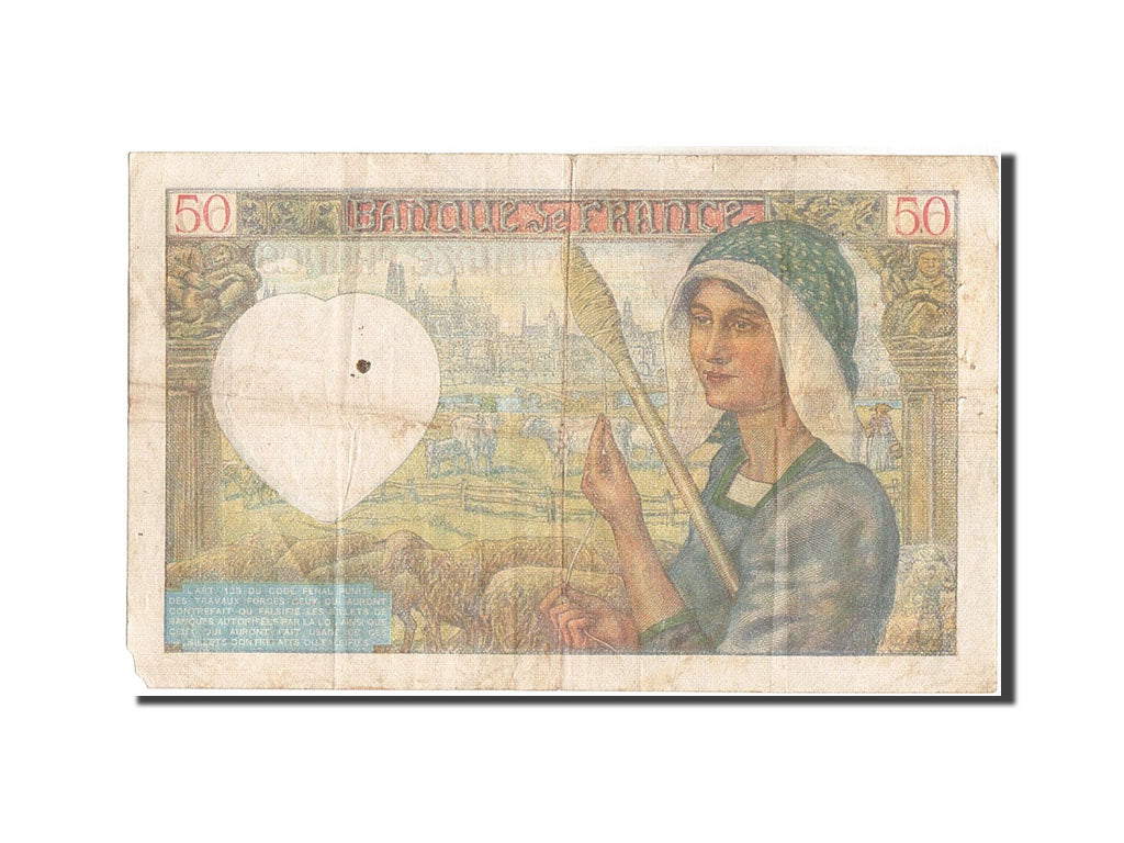 France, 50 Francs, 50 F 1940-1942 ''Jacques Coeur'', 1941, KM #93, 1941-04-24,..