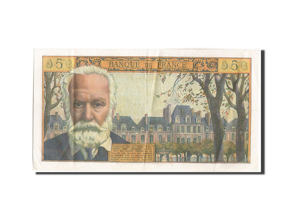 France, 5 Nouveaux Francs, 5 NF 1959-1965 ''Victor Hugo'', 1965, KM #141a,...