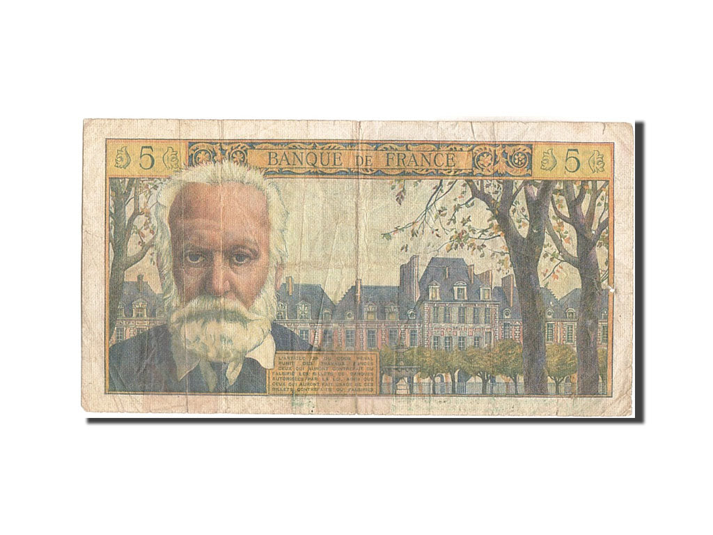 France, 5 Nouveaux Francs, 5 NF 1959-1965 ''Victor Hugo'', 1964, KM #141a,...