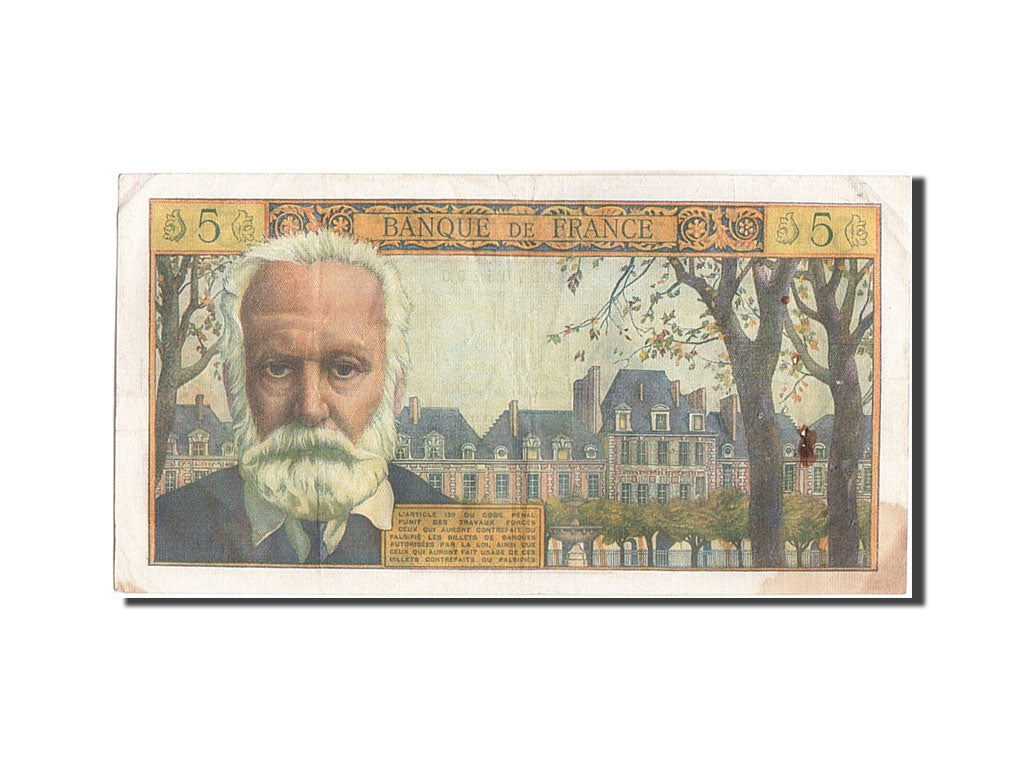 France, 5 Nouveaux Francs, 5 NF 1959-1965 ''Victor Hugo'', 1964, KM #141a,...