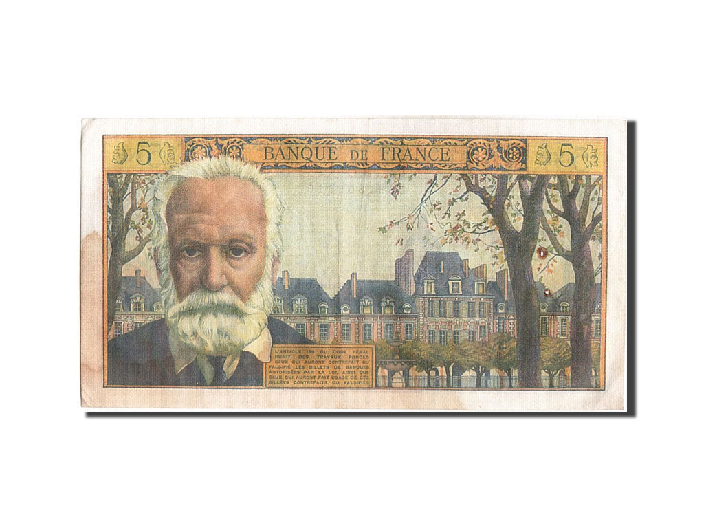 France, 5 Nouveaux Francs, 5 NF 1959-1965 ''Victor Hugo'', 1965, KM #141a,...