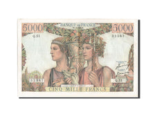 France, 5000 Francs, 5 000 F 1949-1957 ''Terre et Mer'', 1951, KM #131b,...
