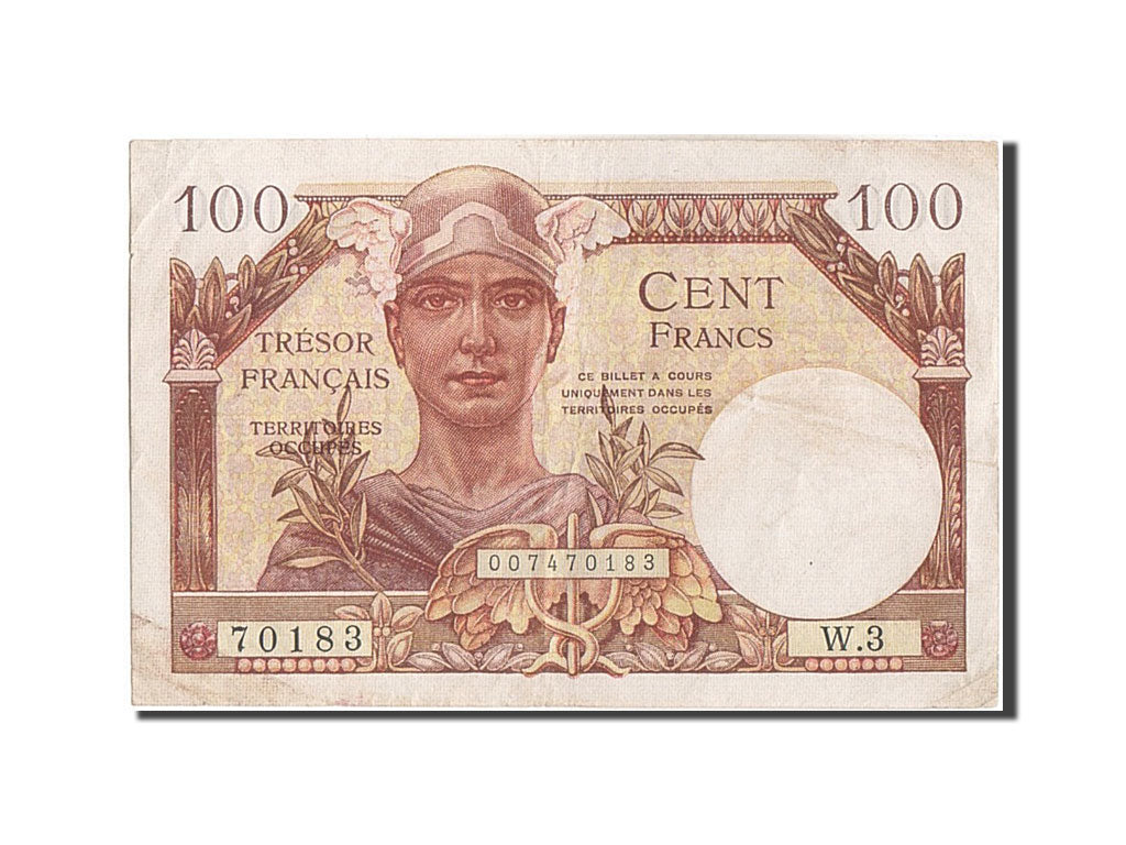 Banknote, France, 100 Francs, 1947 French Treasury, 1947, 1947-01-01, AU(50-53)