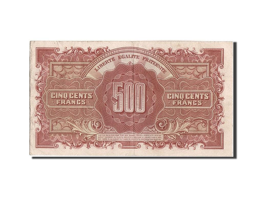 Banknote, France, 500 Francs, 1943-1945 Marianne, 1945, 1945-06-01, VF(30-35)