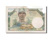 France, 1000 Francs, 1947 French Treasury, 1947, KM #M10, 1947-01-01, VG(8-10),.