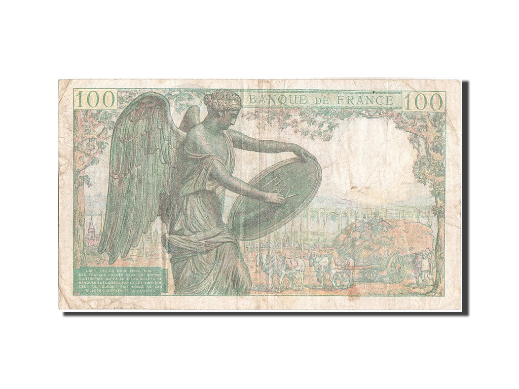 France, 100 Francs, 100 F 1942-1944 ''Descartes'', 1942, KM #101a, 1942-05-15,..