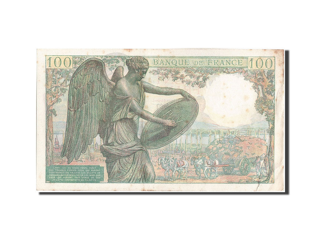 France, 100 Francs, 100 F 1942-1944 ''Descartes'', 1942, KM #101a, 1942-05-15,..