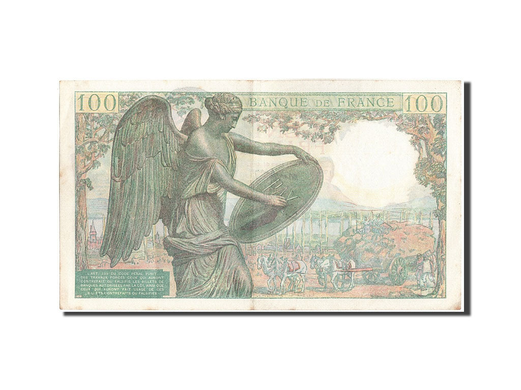 Francia, 100 Francs, 100 F 1942-1944 ''Descartes'', 1940, KM:101a, 1942-05-15...