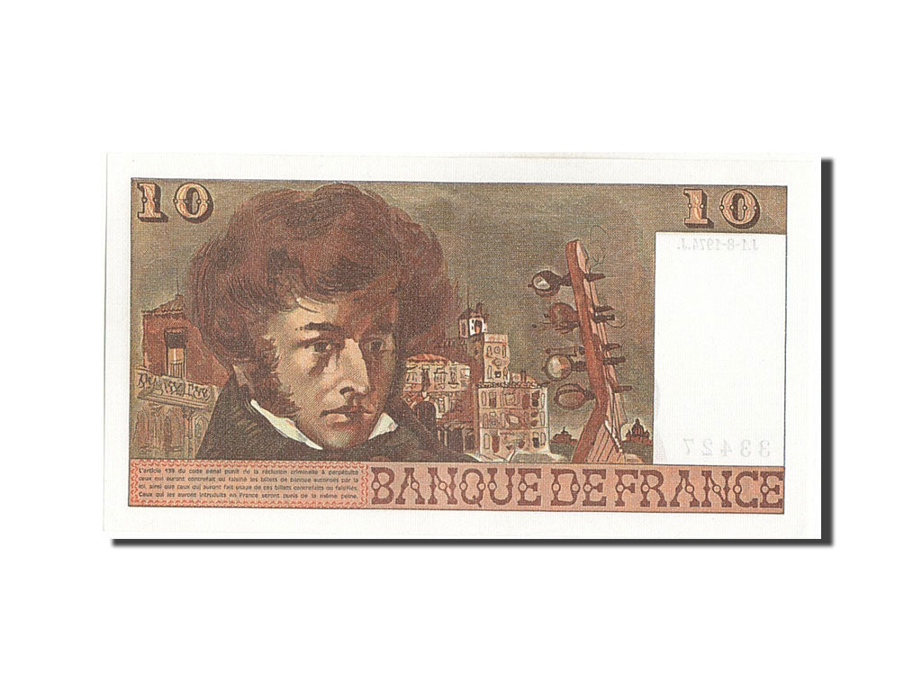 Francia, 10 Francs, 10 F 1972-1978 ''Berlioz'', 1974, KM:150a, FDS, Fayette:63.6