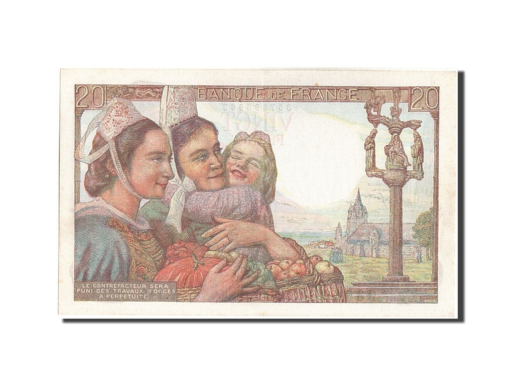 Banknote, France, 20 Francs, 20 F 1942-1950 ''Pêcheur'', 1945, 1945-07-05