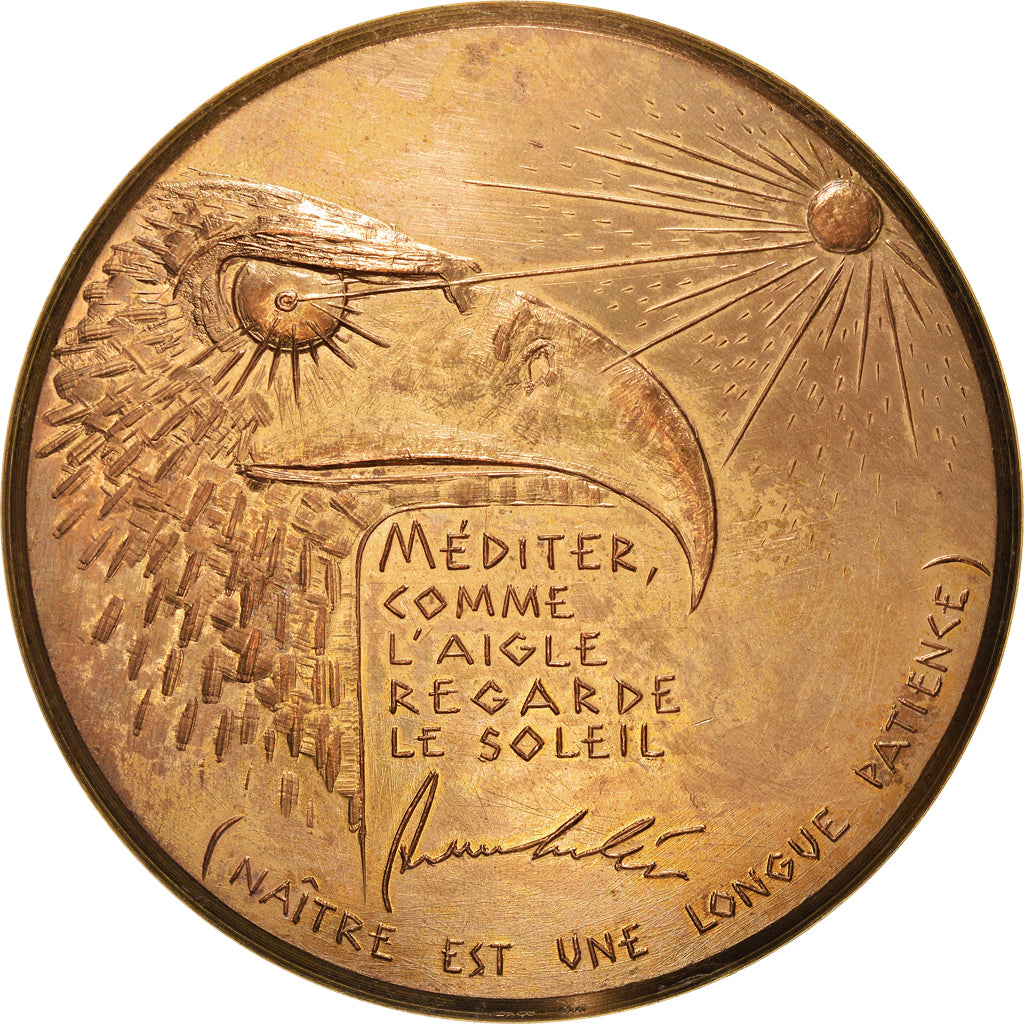 France, Medal, Pierre Dehaye, Directeur des Monnaies, 1985, MDP, AU(55-58)