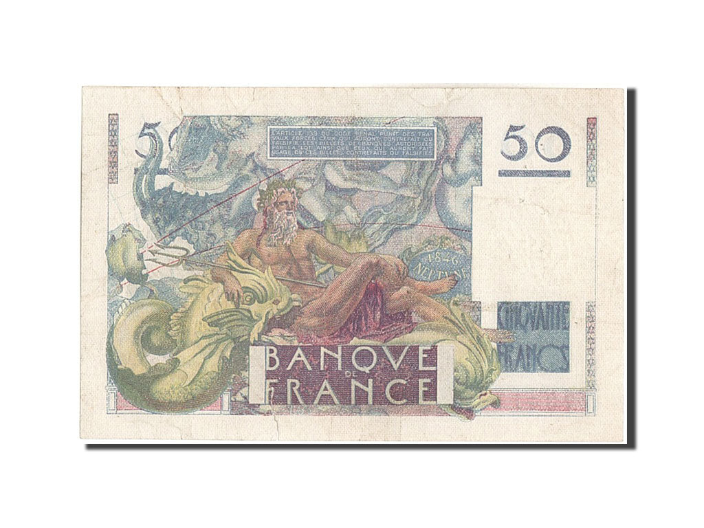 France, 50 Francs, 50 F 1946-1951 ''Le Verrier'', 1949, KM #127b, 1949-05-19,...