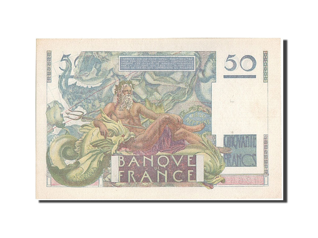 Banknote, France, 50 Francs, 50 F 1946-1951 ''Le Verrier'', 1949, 1949-05-19