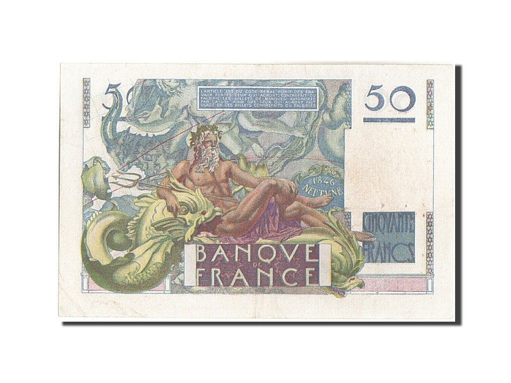 France, 50 Francs, 50 F 1946-1951 ''Le Verrier'', 1940, KM #127a, 1946-05-31,...