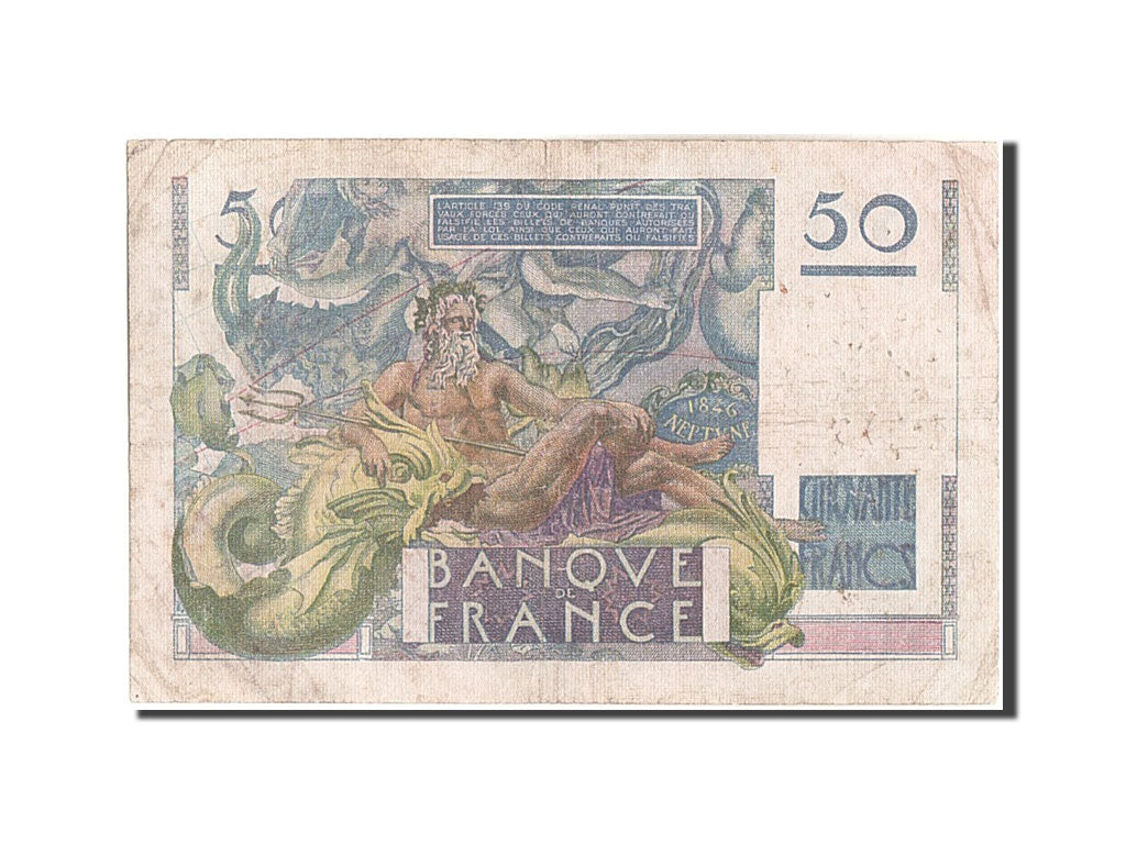 France, 50 Francs, 50 F 1946-1951 ''Le Verrier'', 1946, KM #127a, 1946-03-14,...