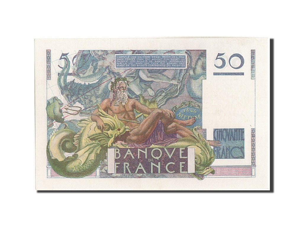 France, 50 Francs, 50 F 1946-1951 ''Le Verrier'', 1946, KM #127a, 1946-03-14,...