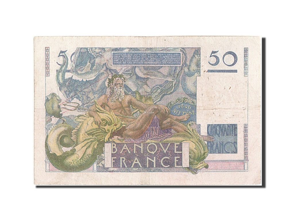 Biljet, Frankrijk, 50 Francs, 50 F 1946-1951 ''Le Verrier'', 1946, 1946-03-14