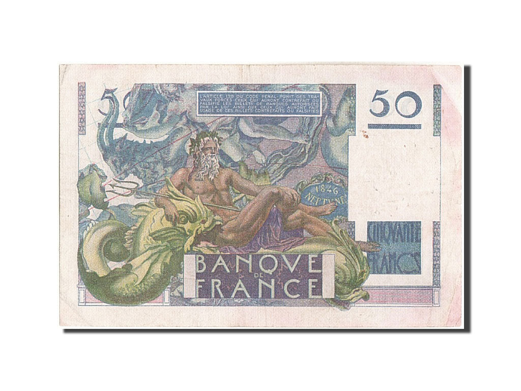 Billete, Francia, 50 Francs, 50 F 1946-1951 ''Le Verrier'', 1946, 1946-03-14