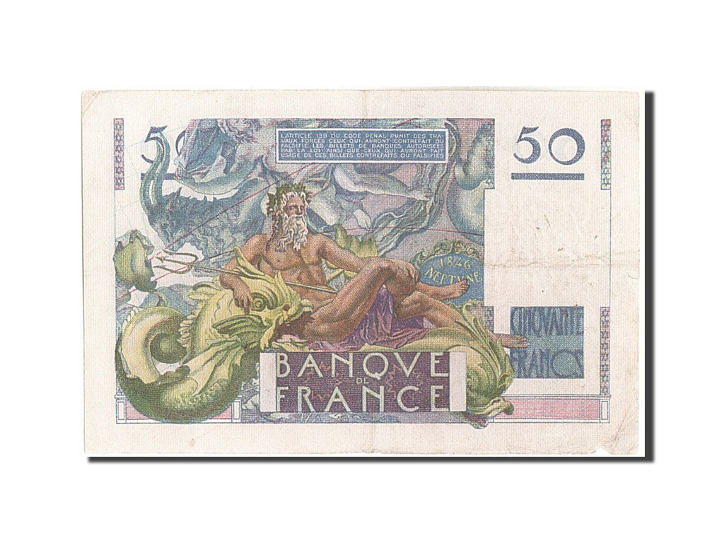 Banknote, France, 50 Francs, 50 F 1946-1951 ''Le Verrier'', 1946, 1946-03-14