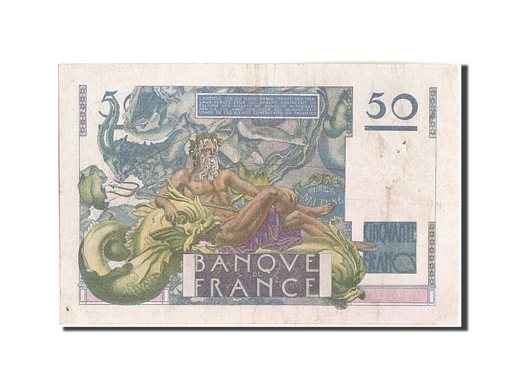 Biljet, Frankrijk, 50 Francs, 50 F 1946-1951 ''Le Verrier'', 1946, 1946-03-14