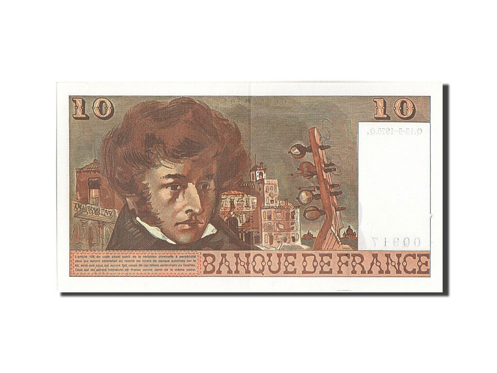 Biljet, Frankrijk, 10 Francs, 10 F 1972-1978 ''Berlioz'', 1975, 1975-05-15, SUP
