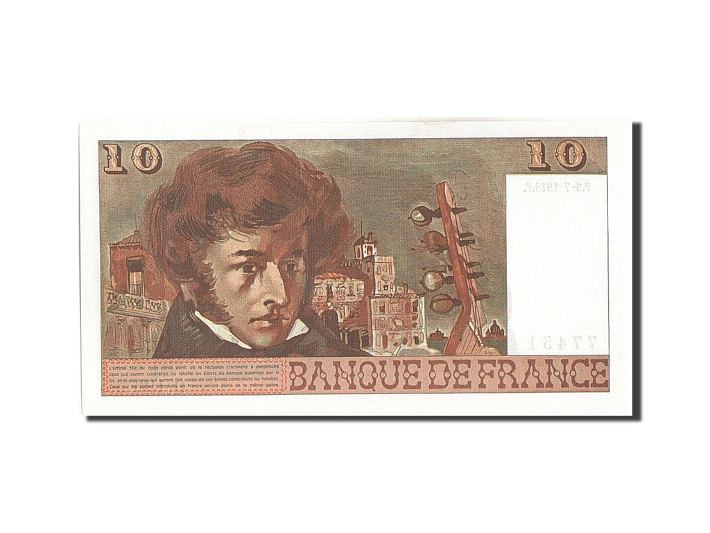 Biljet, Frankrijk, 10 Francs, 10 F 1972-1978 ''Berlioz'', 1975, 1975-07-03