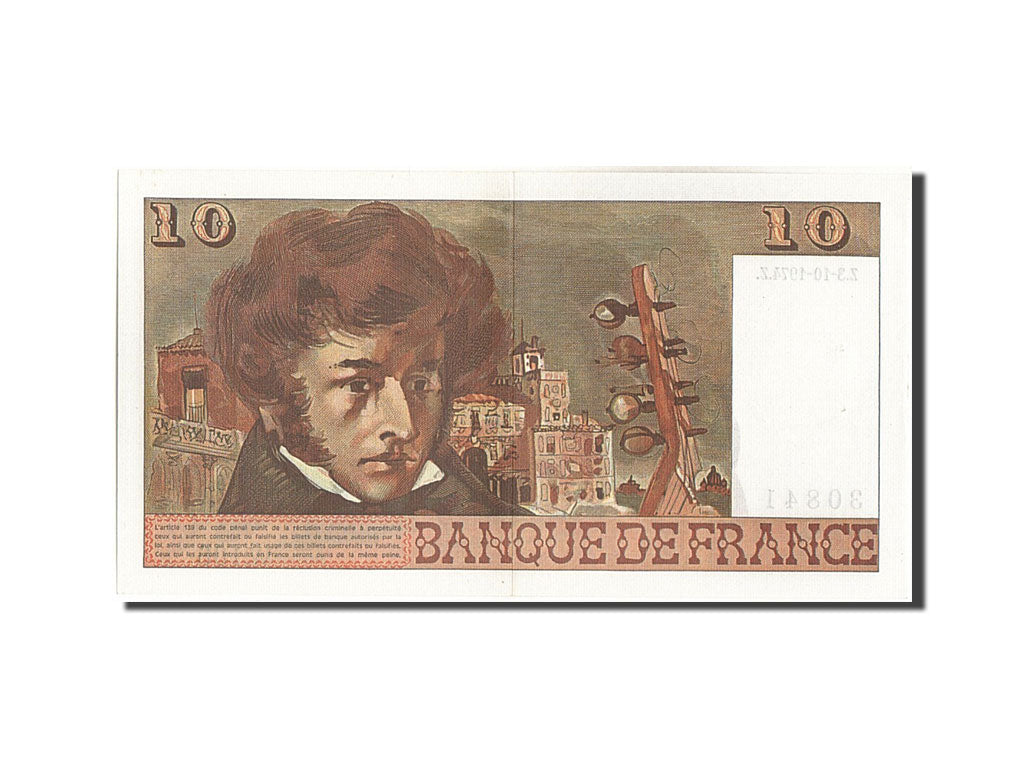 France, 10 Francs, 10 F 1972-1978 ''Berlioz'', 1974, KM #150a, 1974-10-03,...