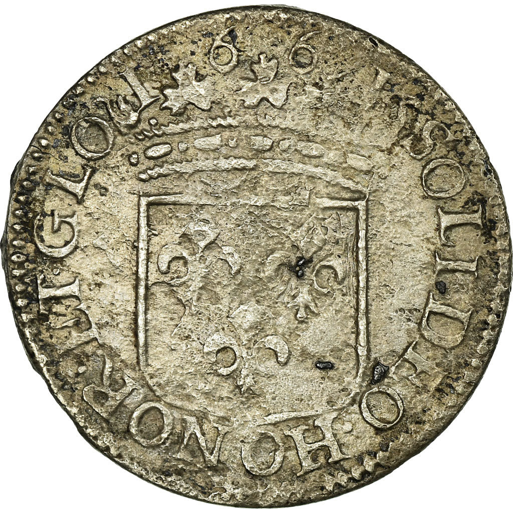 Coin, FRENCH STATES, ORANGE, 1/12 ECU, 5 Sols, 1661, EF(40-45), Silver