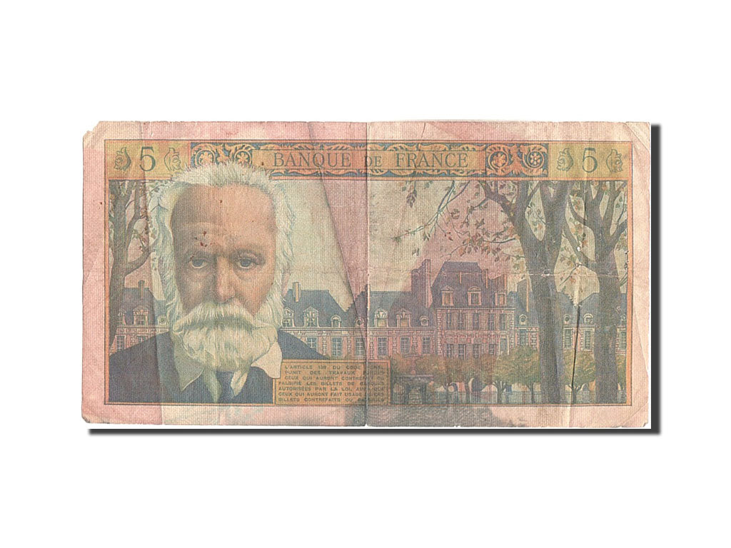 France, 5 Nouveaux Francs, 5 NF 1959-1965 ''Victor Hugo'', 1960, KM #141a,...