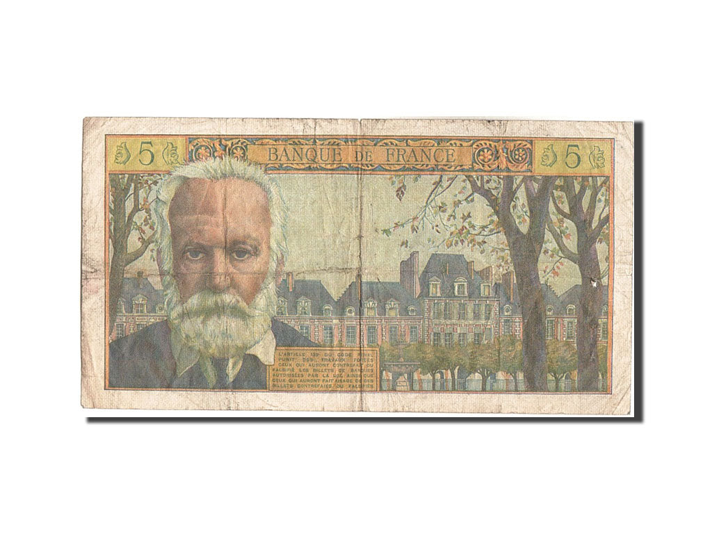 France, 5 Nouveaux Francs, 5 NF 1959-1965 ''Victor Hugo'', 1959, KM #141a,...