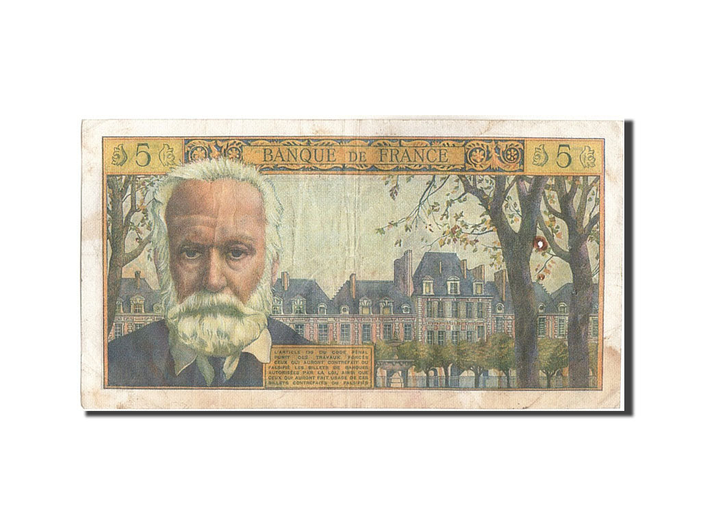 France, 5 Nouveaux Francs, 5 NF 1959-1965 ''Victor Hugo'', 1965, KM #141a,...