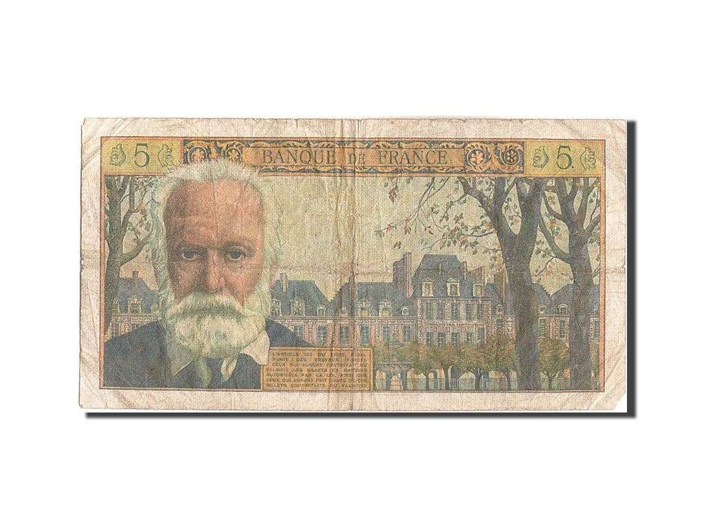 France, 5 Nouveaux Francs, 5 NF 1959-1965 ''Victor Hugo'', 1961, KM #141a,...